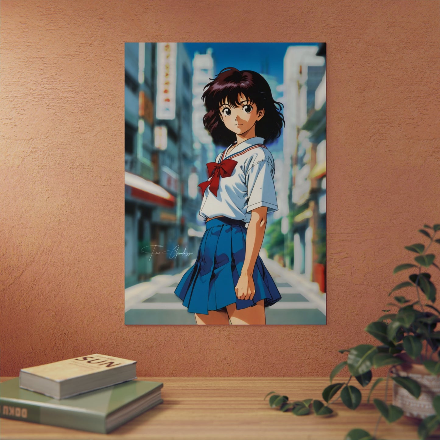 City Pop Collection - Flirty Schoolgirl 🇩🇪 GER Shipping - Anime Art on Metal Poster