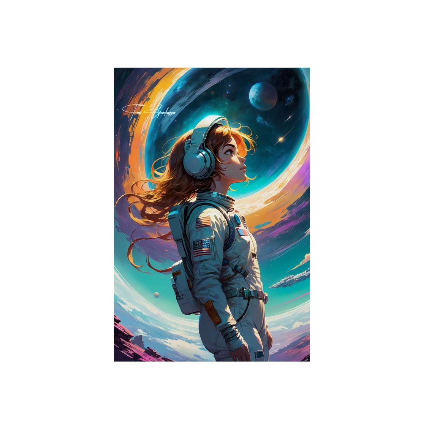 Space.mp3 🇩🇪 GER Shipping - Anime Art on Metal Poster