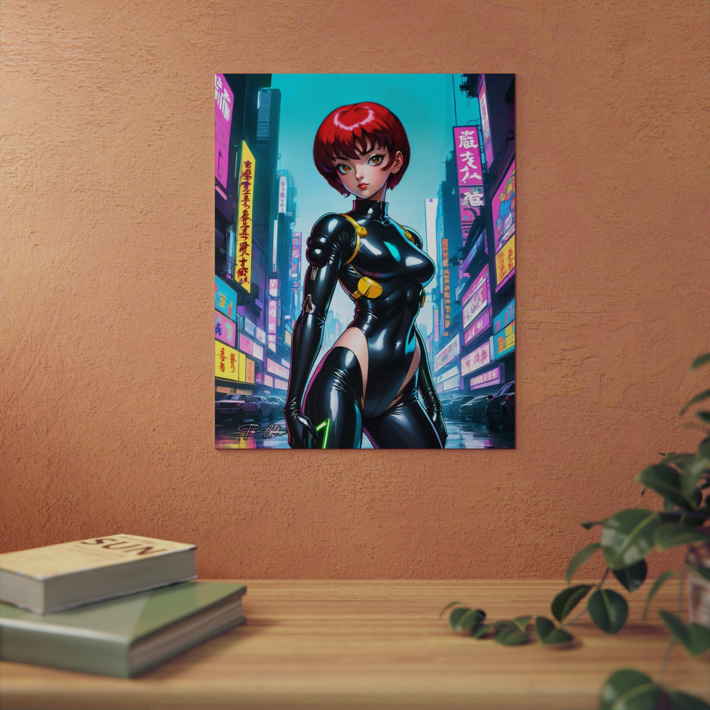 Cyberpunk Ranma Chan 🇩🇪 GER Shipping - Anime Art on Metal Poster