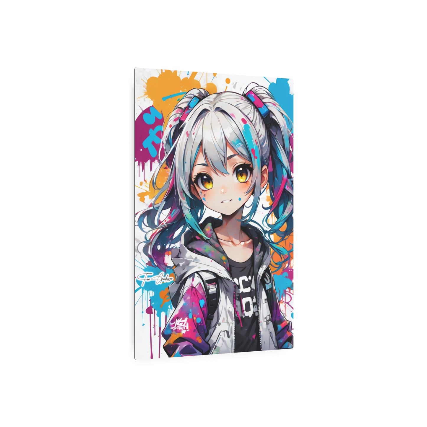 Manga Mural: Yui 🇺🇸 US Shipping - Anime Graffiti Art on Metal Poster