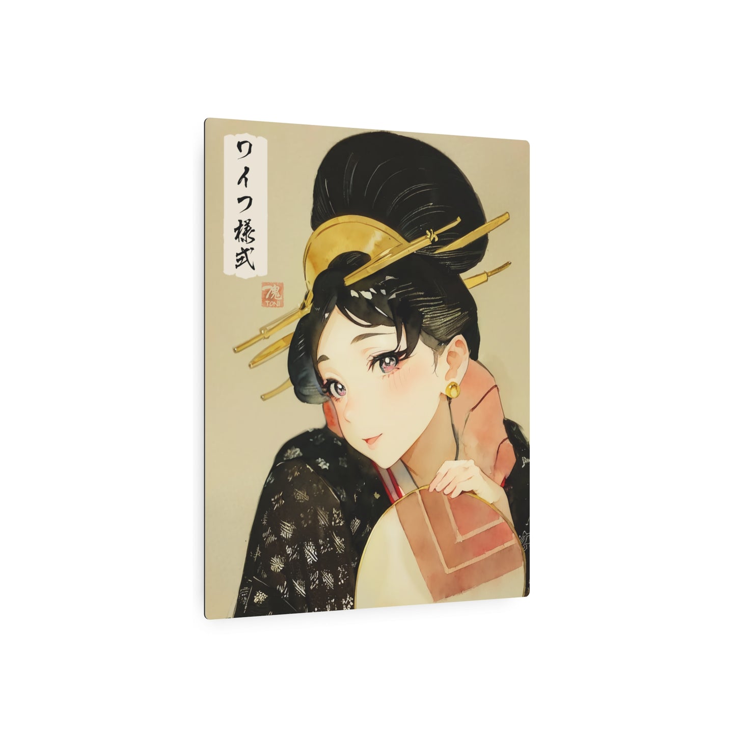 Ukiyo-e Art - Waifu Style 🇺🇸 US Shipping - Traditional Japanese Art on Metal Poster