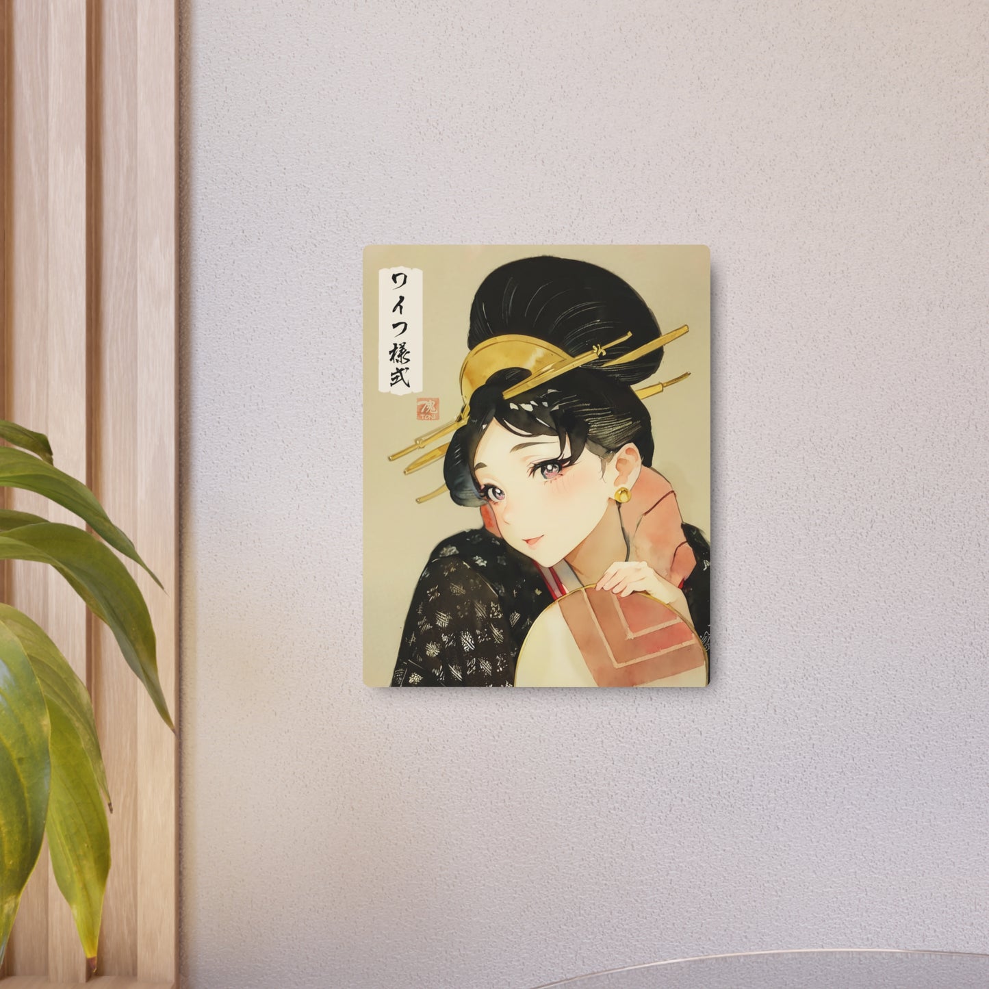 Ukiyo-e Art - Waifu Style 🇺🇸 US Shipping - Traditional Japanese Art on Metal Poster