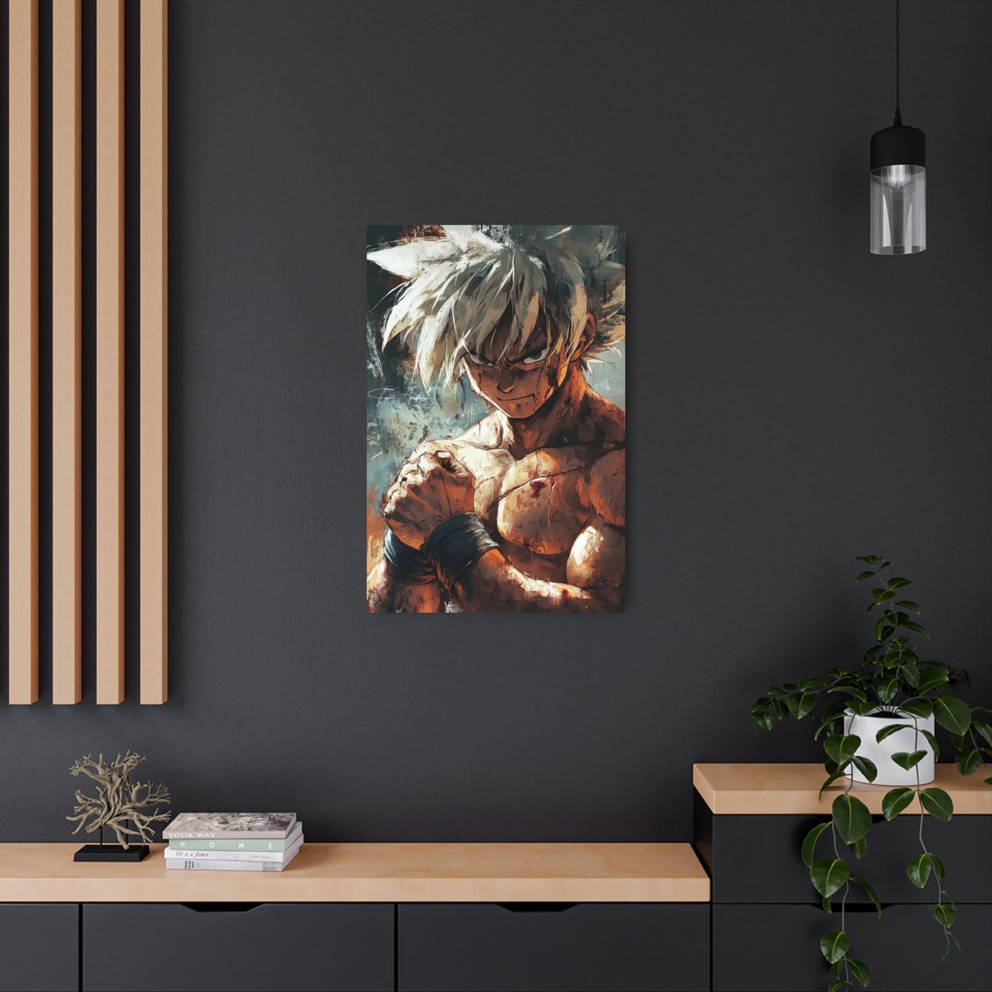 Anime Art - Goku after Battle 🇺🇸 US Shipping - Anime Art on Metal Poster