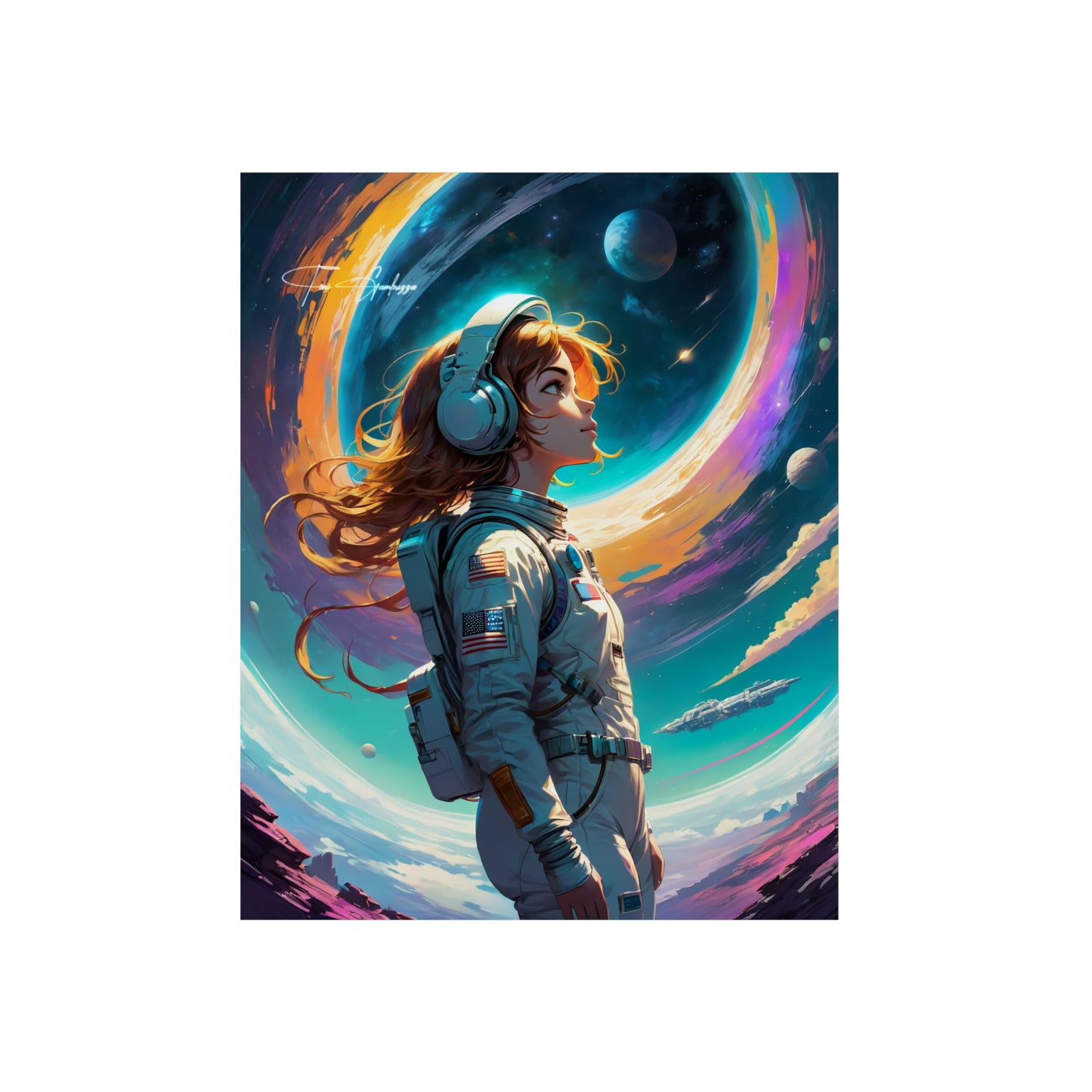 Space.mp3 🇩🇪 GER Shipping - Anime Art on Metal Poster