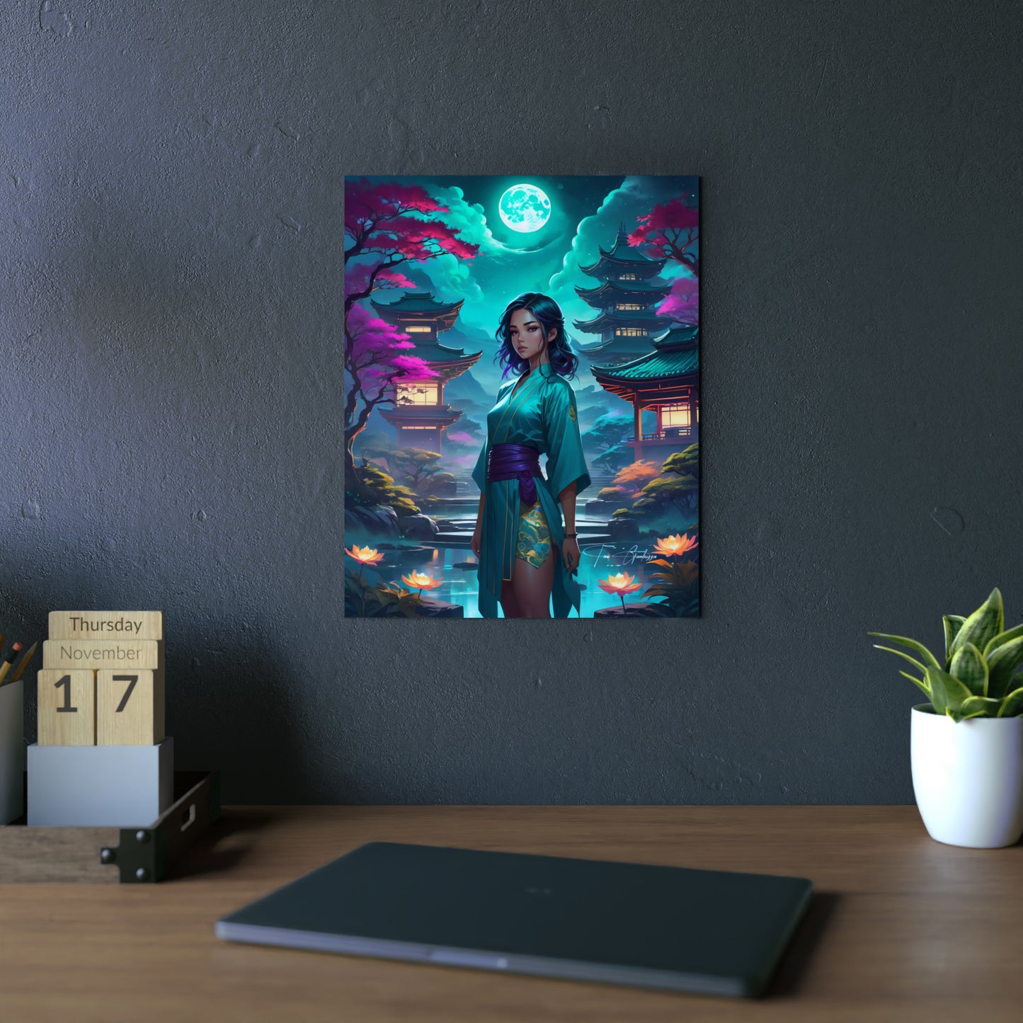 Zen Reflections: Peace 🇩🇪 GER Shipping - Anime Art on Metal Poster