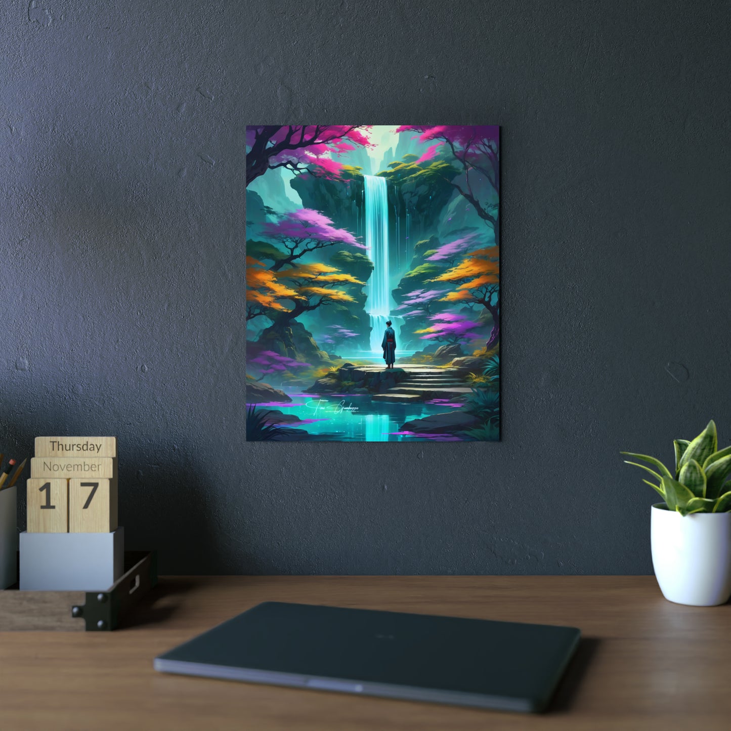 Zen Reflections: Flow 🇩🇪 GER Shipping - Anime Art on Metal Poster