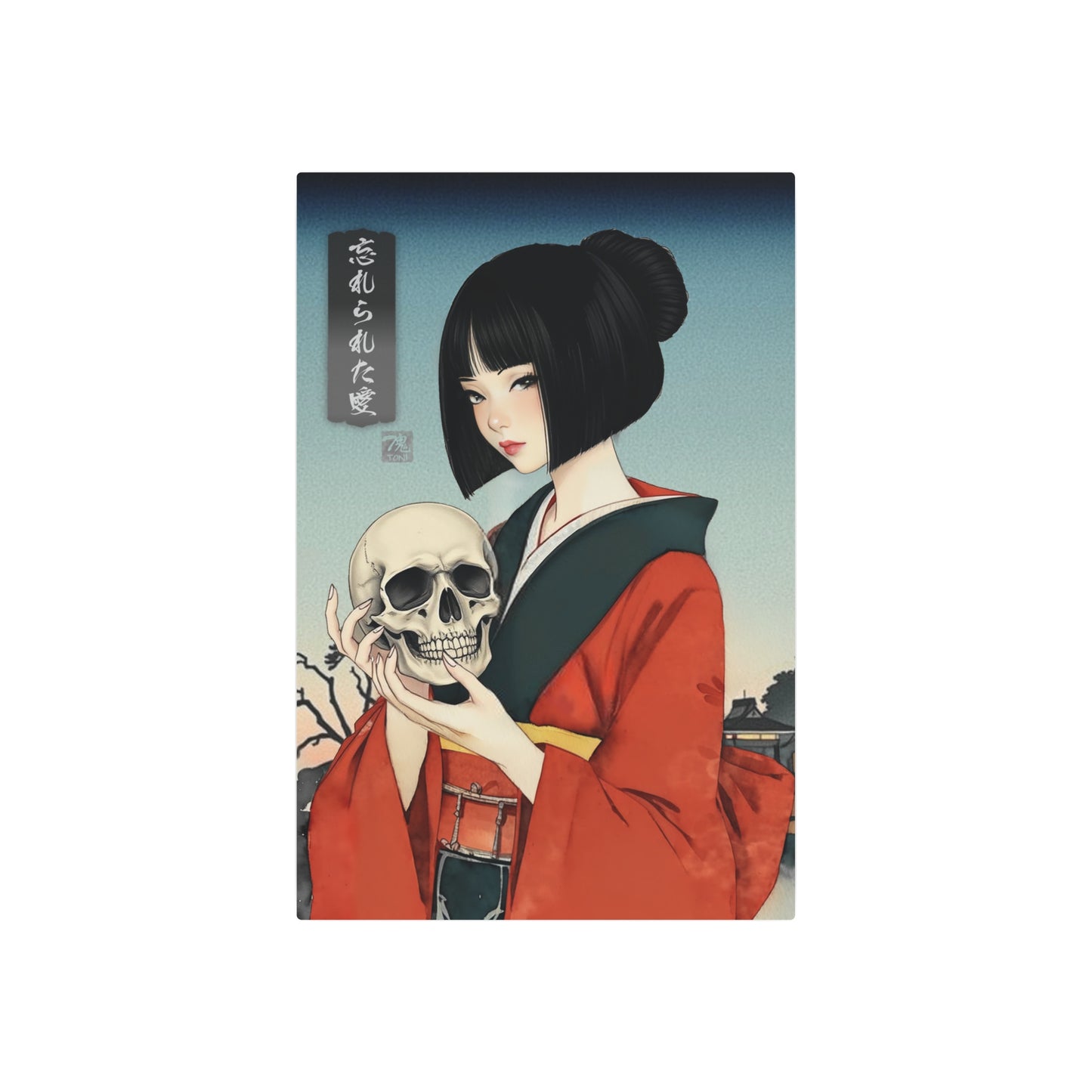 Ukiyo-e Art - Forgotten love 🇺🇸 US Shipping - Traditional Japanese Art on Metal Poster