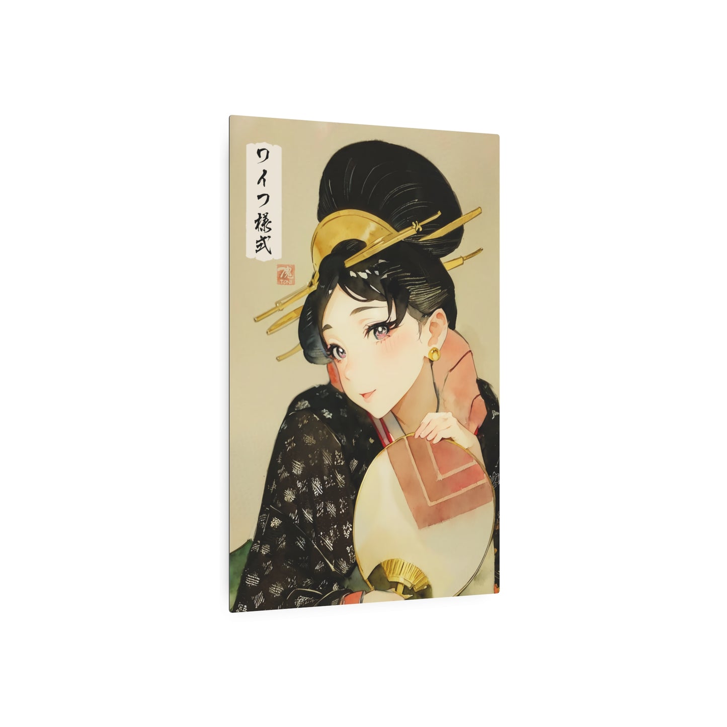 Ukiyo-e Art - Waifu Style 🇺🇸 US Shipping - Traditional Japanese Art on Metal Poster