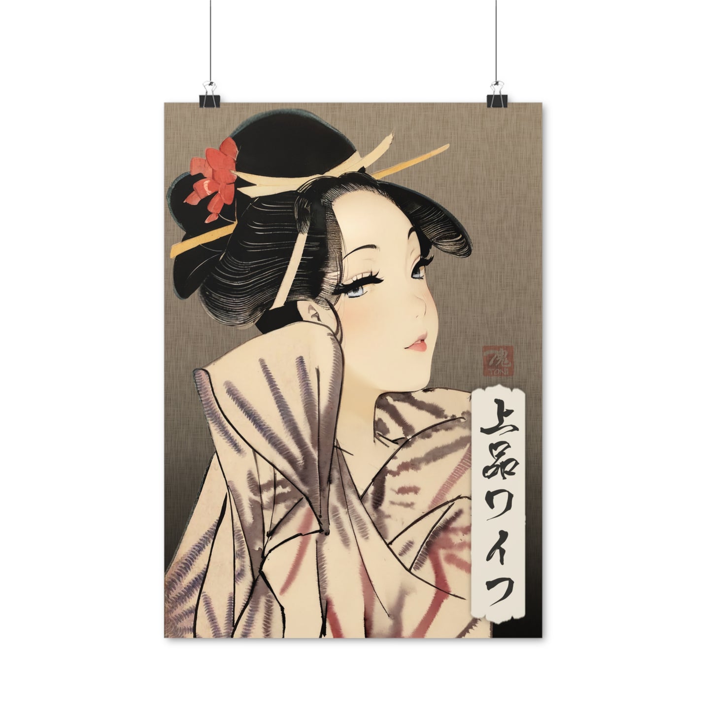 Ukiyo-e Art - Elegant Waifu • Traditional Japanese Art on high quality poster