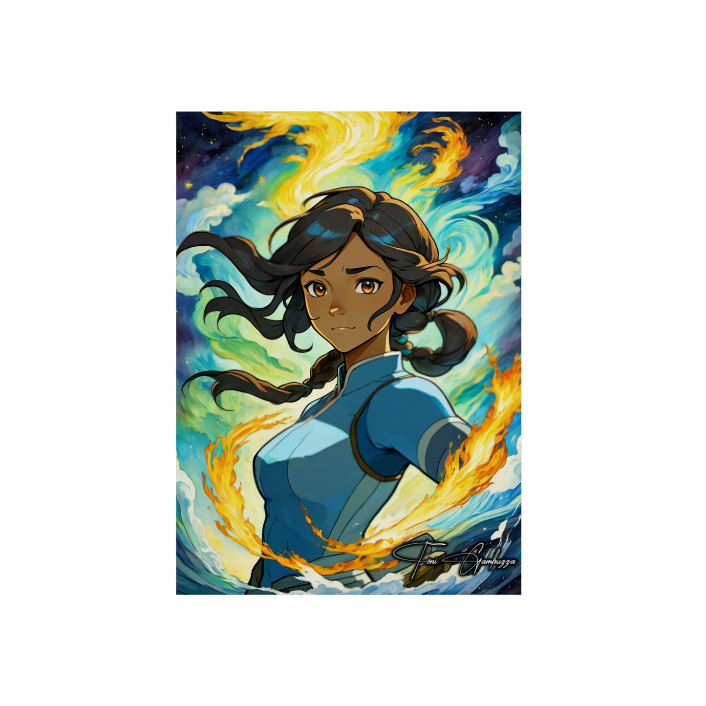 Avatar Korra Portrait 🇩🇪 GER Shipping - Anime Art on Metal Poster