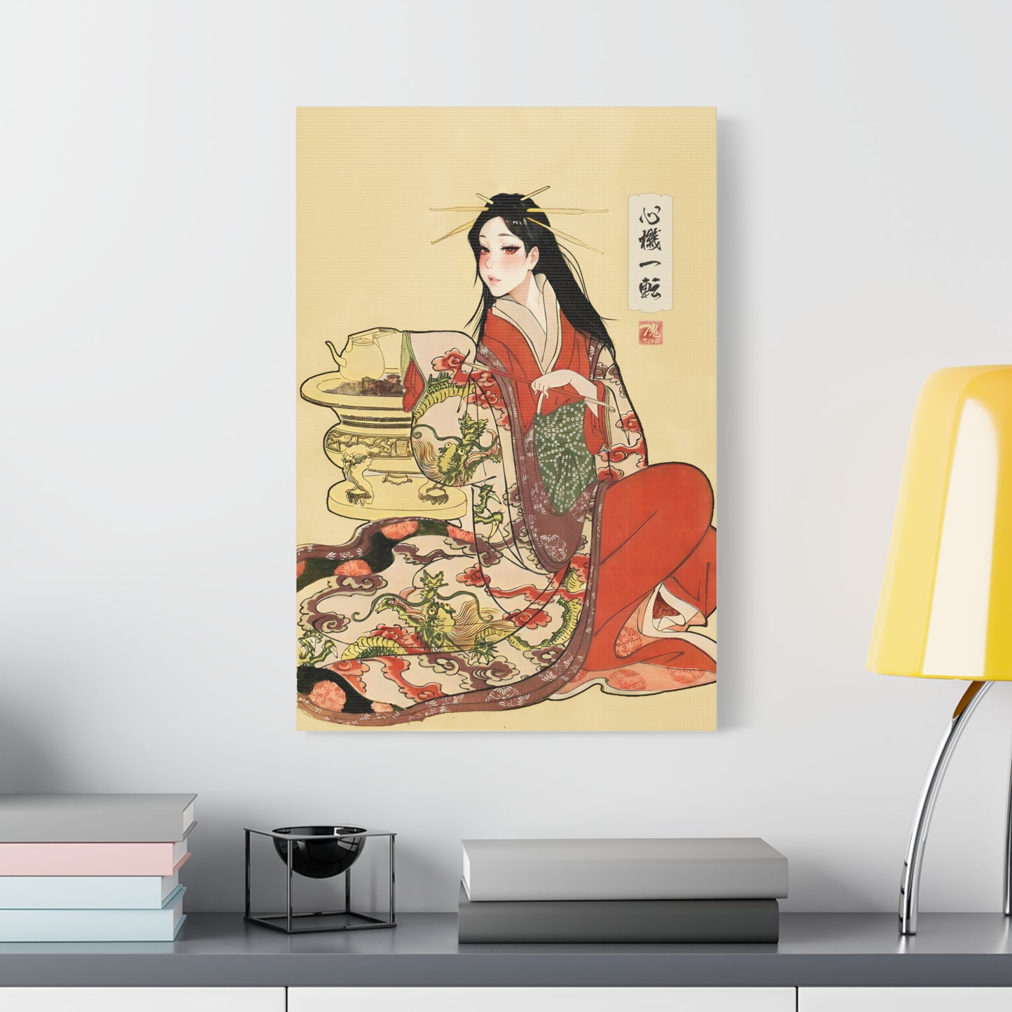 Ukiyo-e Art  - Turning over a new leaf • Traditional Japanese Art on high quality Canvas