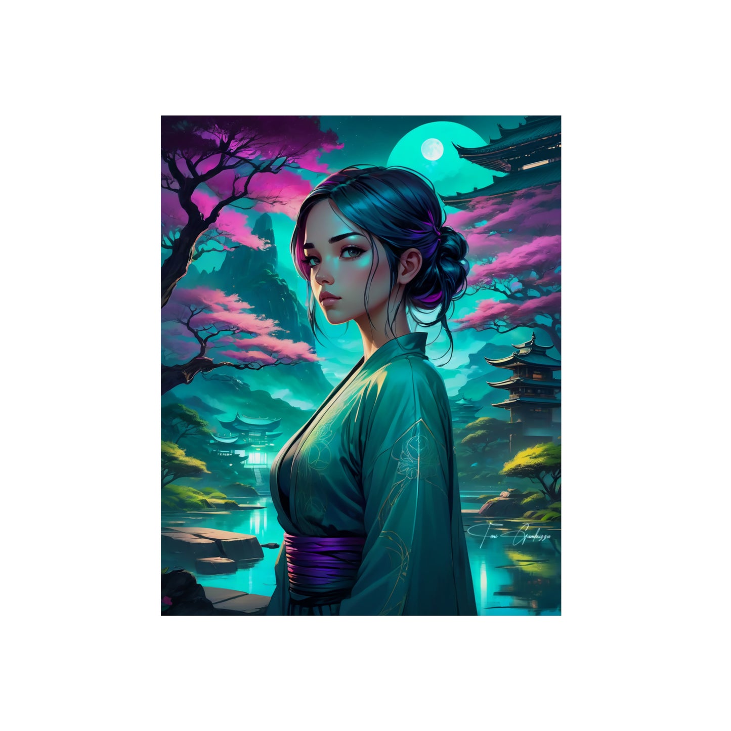 Zen Reflections: Serenity 🇩🇪 GER Shipping - Anime Art on Metal Poster