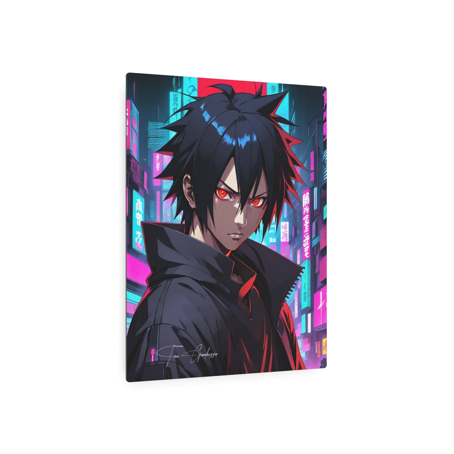 Cyberpunk Sasuke 🇺🇸 US Shipping - Anime Art on Metal Poster