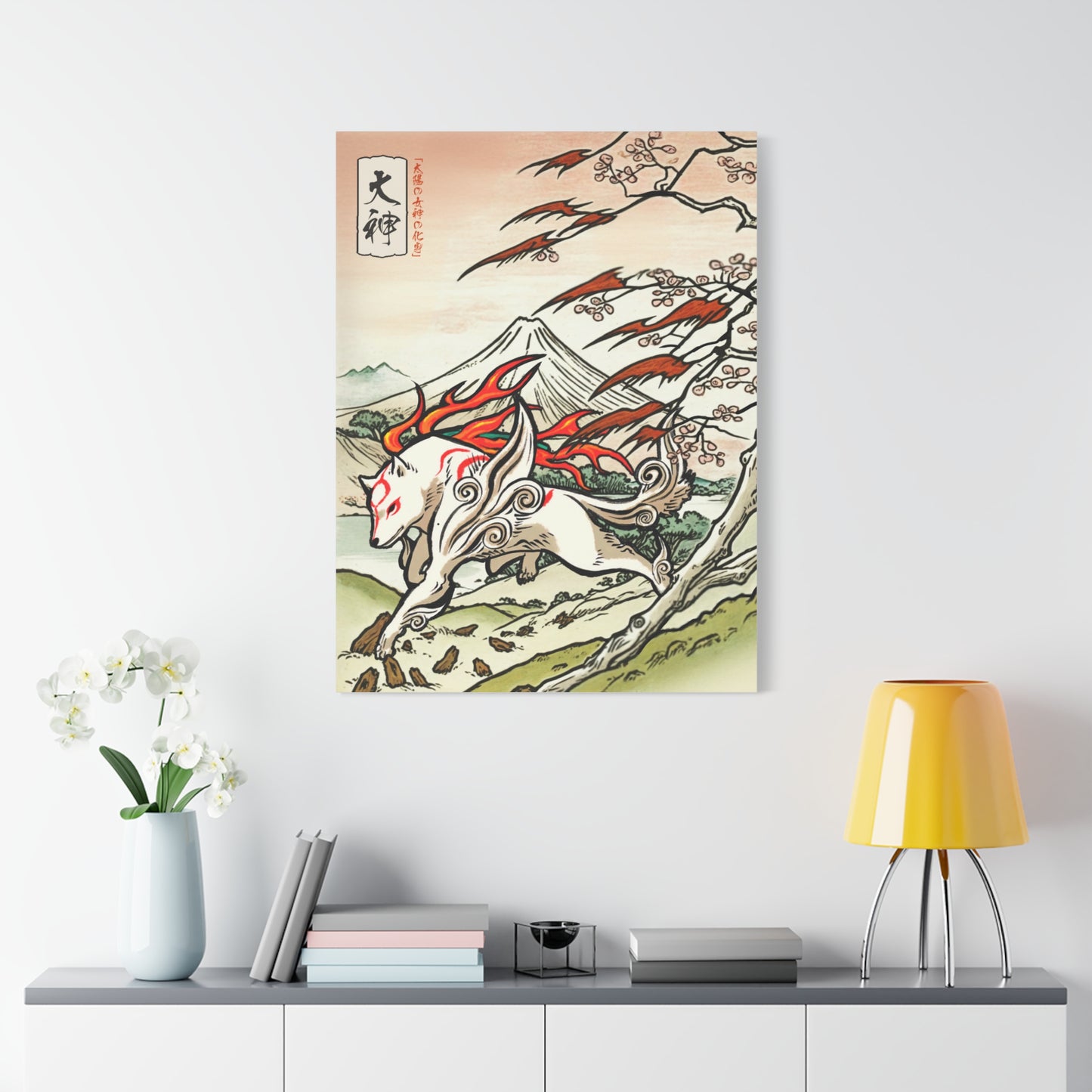 Ukiyo-e Art - Okami • Traditional Japanese Art on high quality Canvas