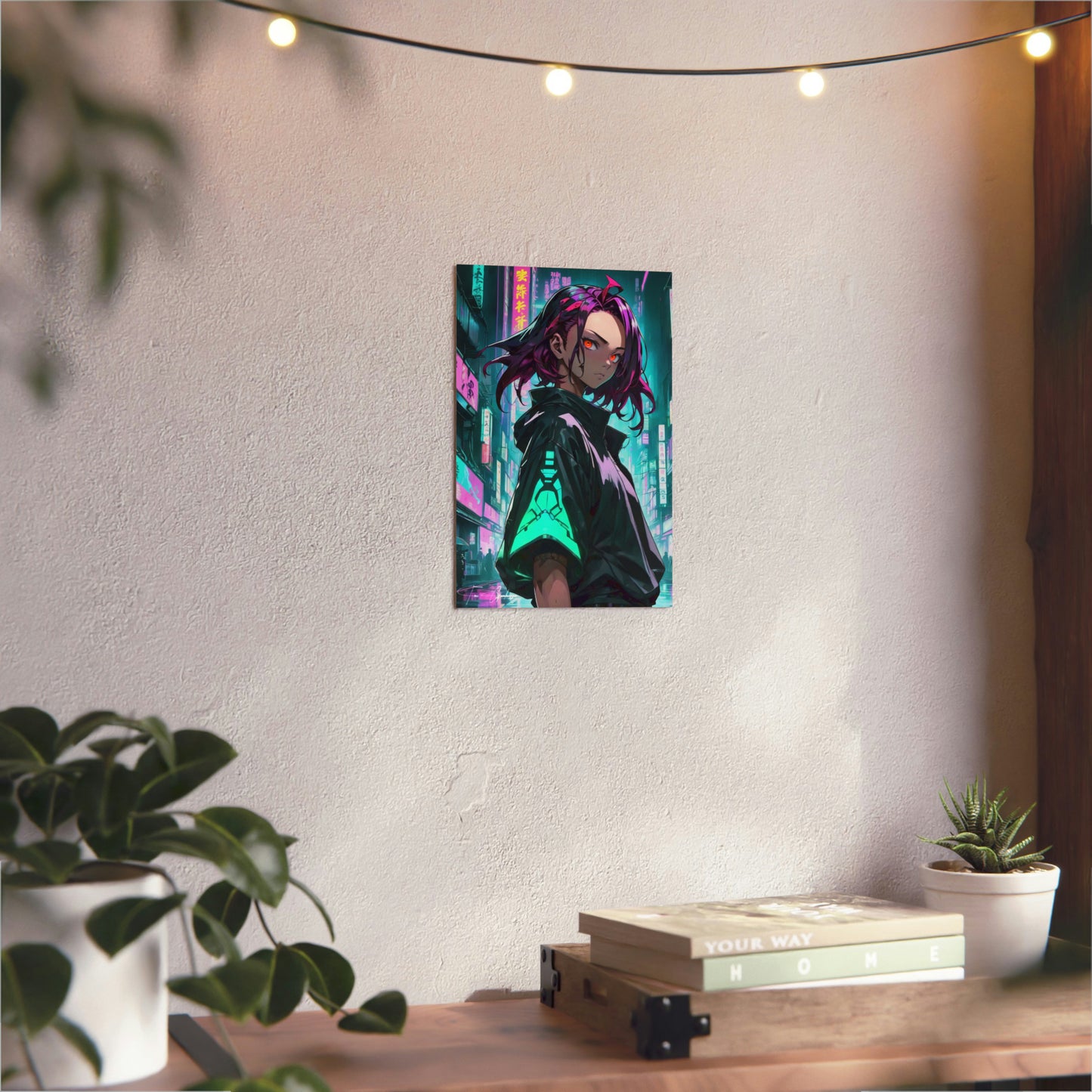 Cyberpunk Tanjirō 🇩🇪 GER Shipping - Anime Art on Metal Poster