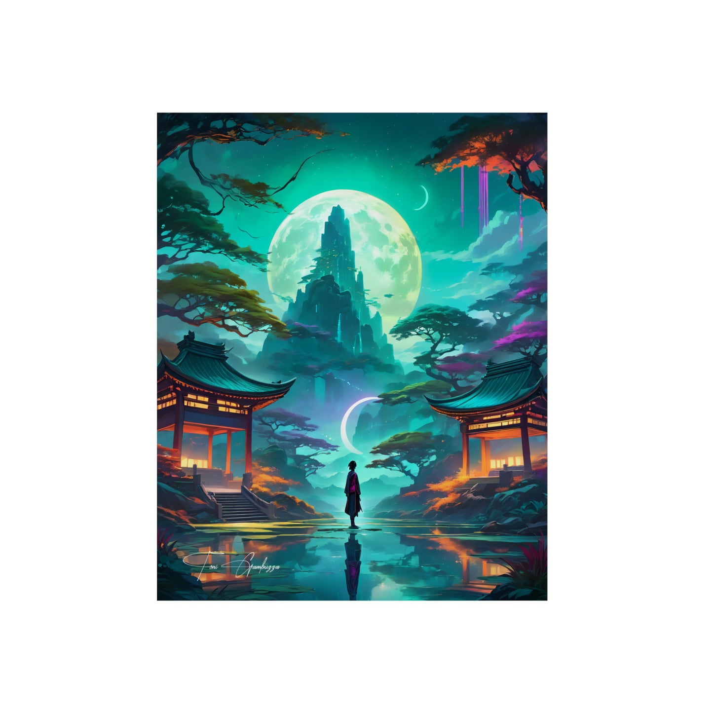 Zen Reflections: Balance 🇩🇪 GER Shipping - Anime Art on Metal Poster