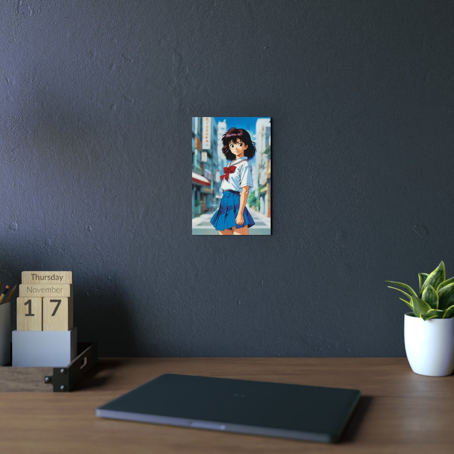 City Pop Collection - Flirty Schoolgirl 🇩🇪 GER Shipping - Anime Art on Metal Poster