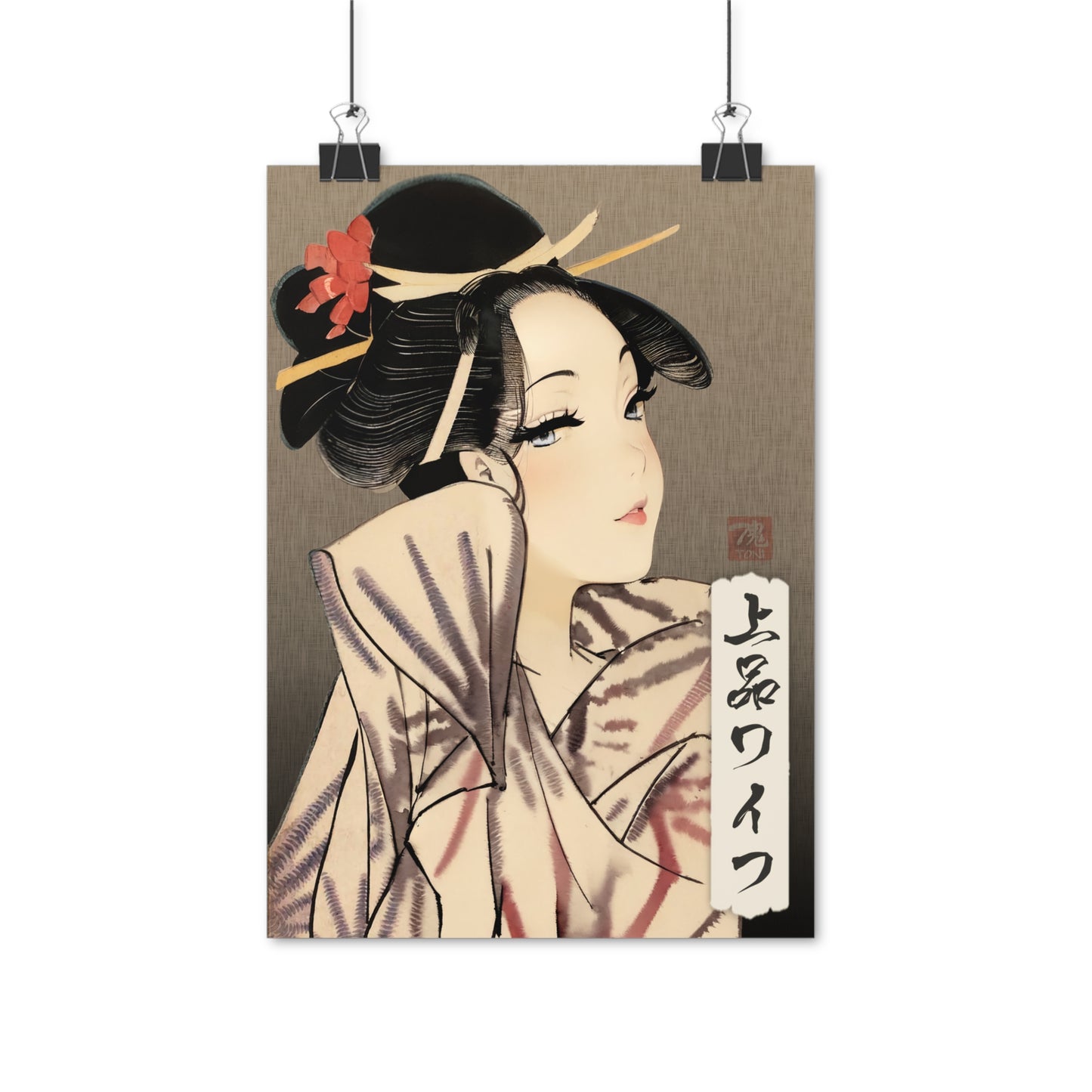 Ukiyo-e Art - Elegant Waifu • Traditional Japanese Art on high quality poster