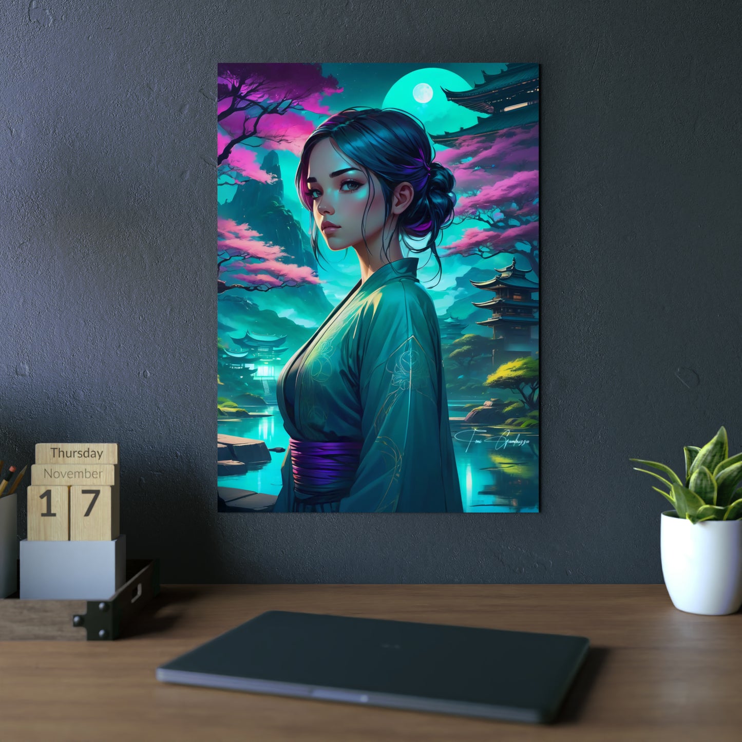 Zen Reflections: Serenity 🇩🇪 GER Shipping - Anime Art on Metal Poster