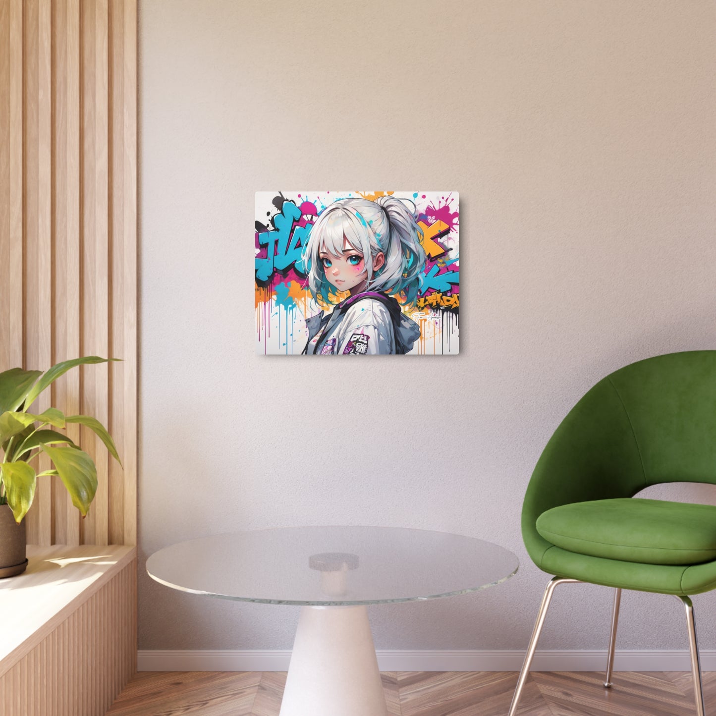 Manga Mural: Mariko 🇺🇸 US Shipping - Anime Graffiti Art on Metal Poster