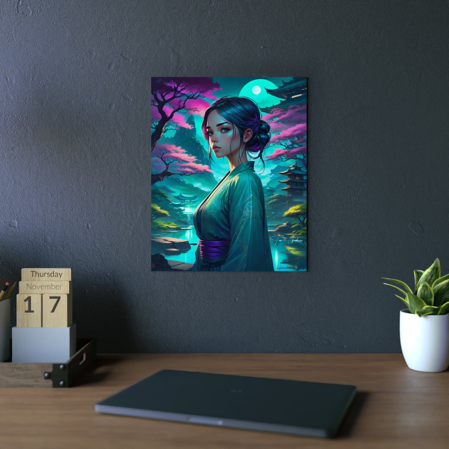 Zen Reflections: Serenity 🇩🇪 GER Shipping - Anime Art on Metal Poster