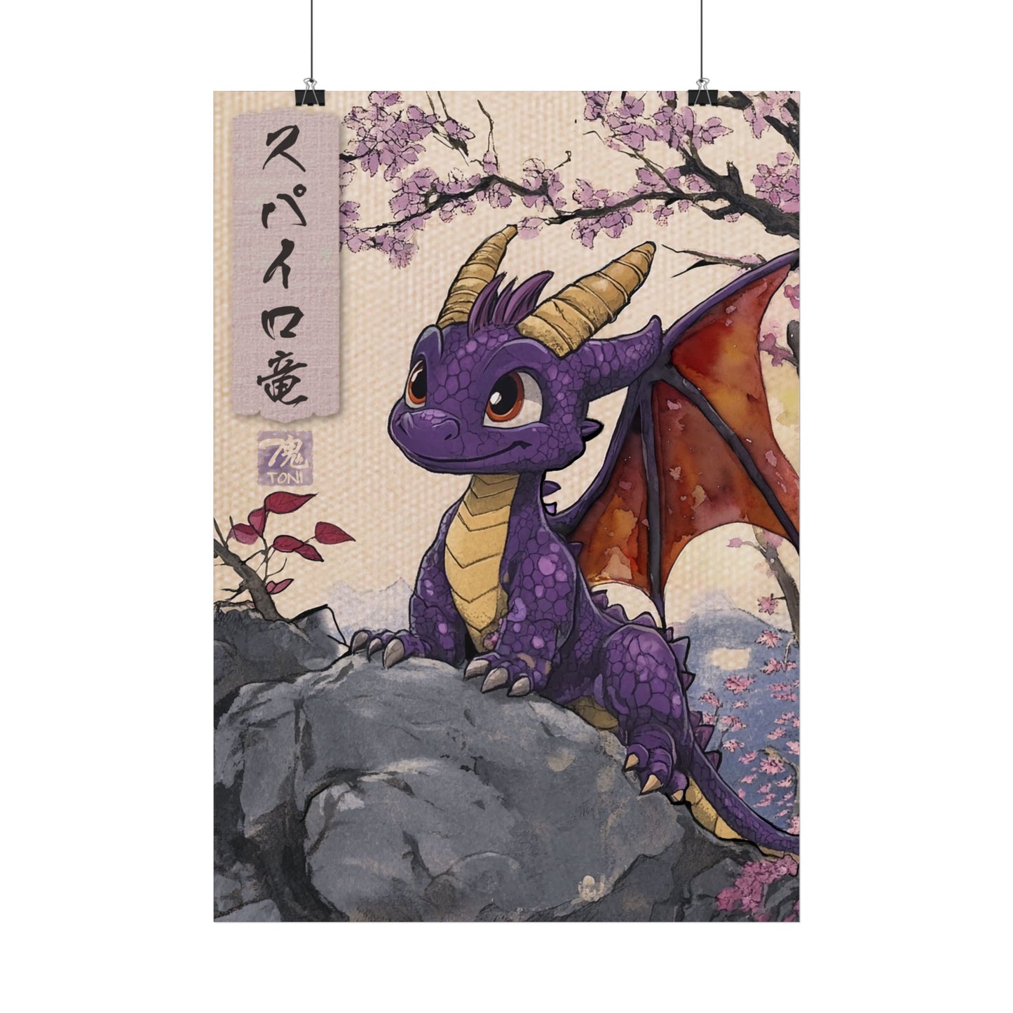 Ukiyo-e Art - Spyro the Dragon • Traditional Japanese Art on high quality poster