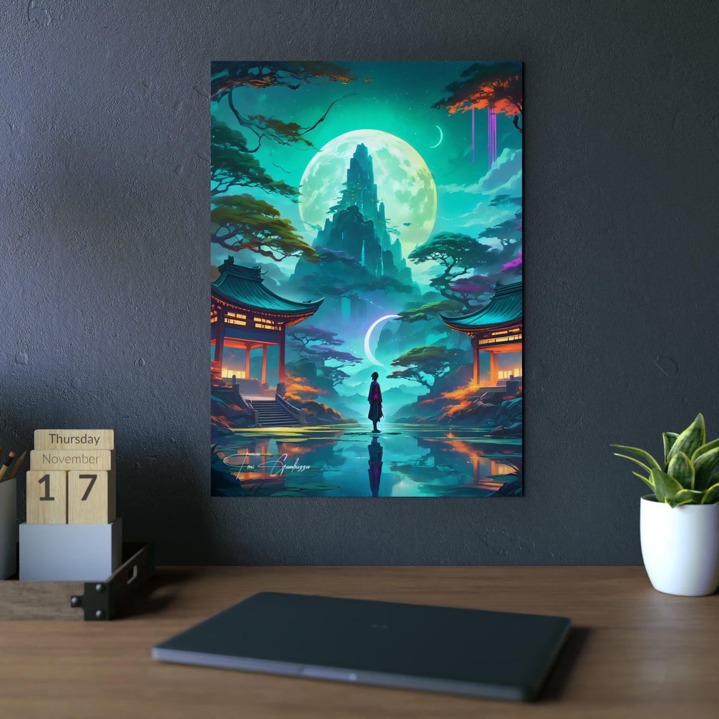 Zen Reflections: Balance 🇩🇪 GER Shipping - Anime Art on Metal Poster