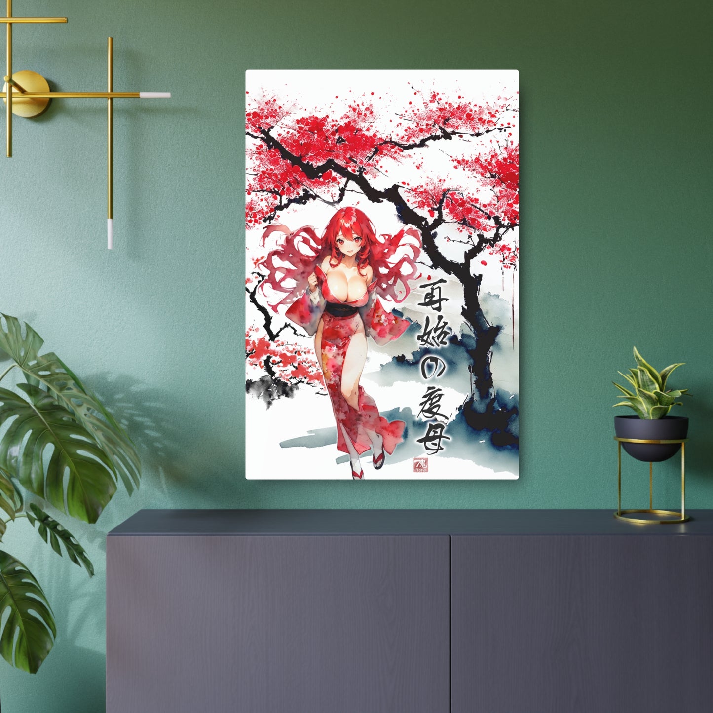 Sumi-e Art - Tara of Renewal 🇺🇸 US Shipping - Traditional Japanese Art on Metal Poster