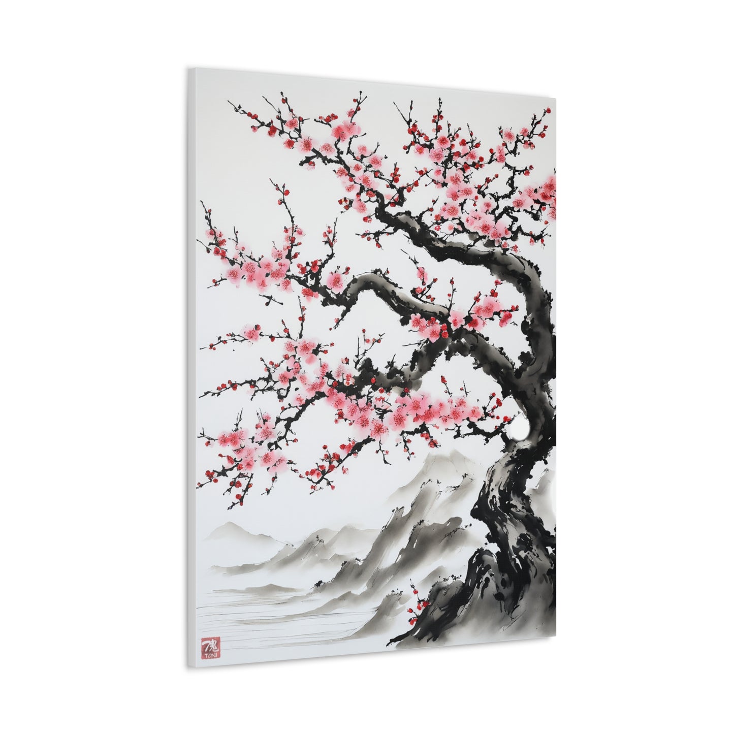 Sumi-e Art - Bodhi Tree • Traditional Japanese Art on high quality Canvas