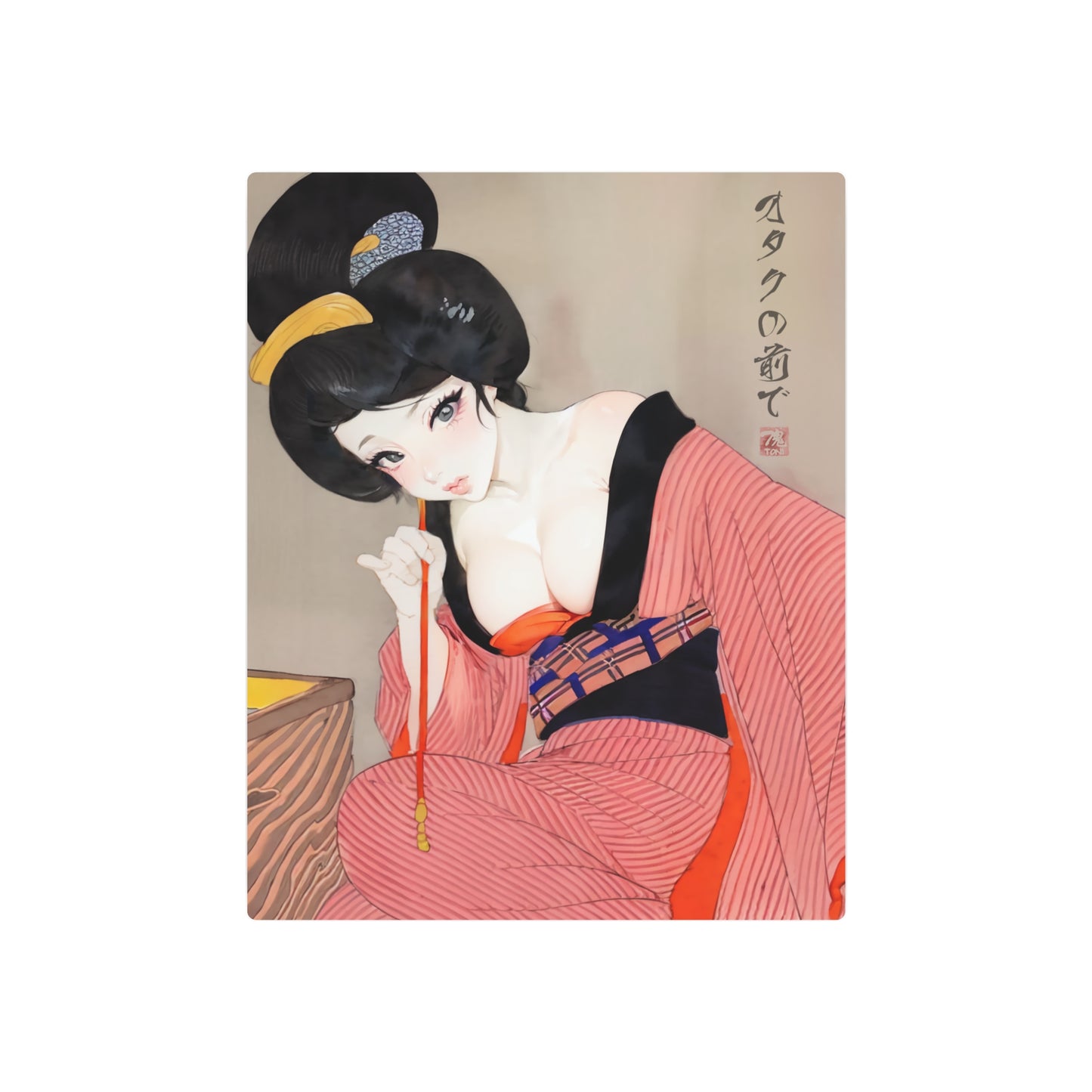 Ukiyo-e Art - Before the otaku 🇺🇸 US Shipping - Traditional Japanese Art on Metal Poster