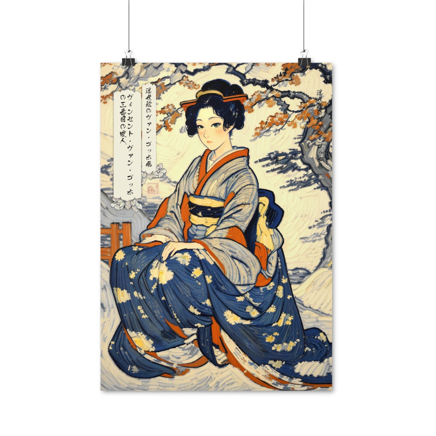 Ukiyo-e Art - Vincent van Gogh's third mistress • Traditional Japanese Art on high quality poster