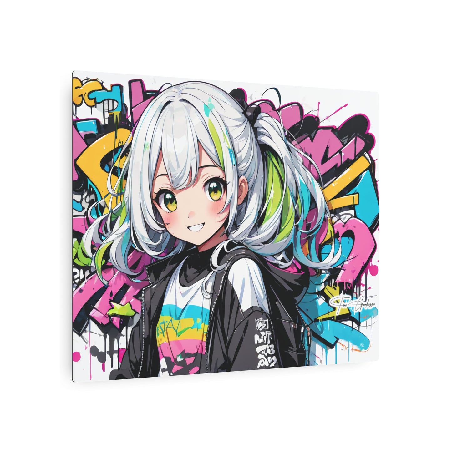 Manga Mural: Tomoyo 🇺🇸 US Shipping - Anime Graffiti Art on Metal Poster