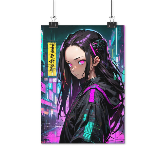 Cyberpunk Nezuko - Anime Art on high quality poster