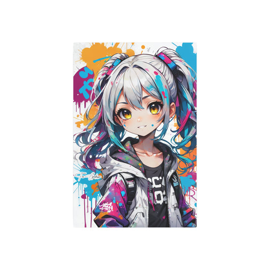 Manga Mural: Yui 🇺🇸 US Shipping - Anime Graffiti Art on Metal Poster