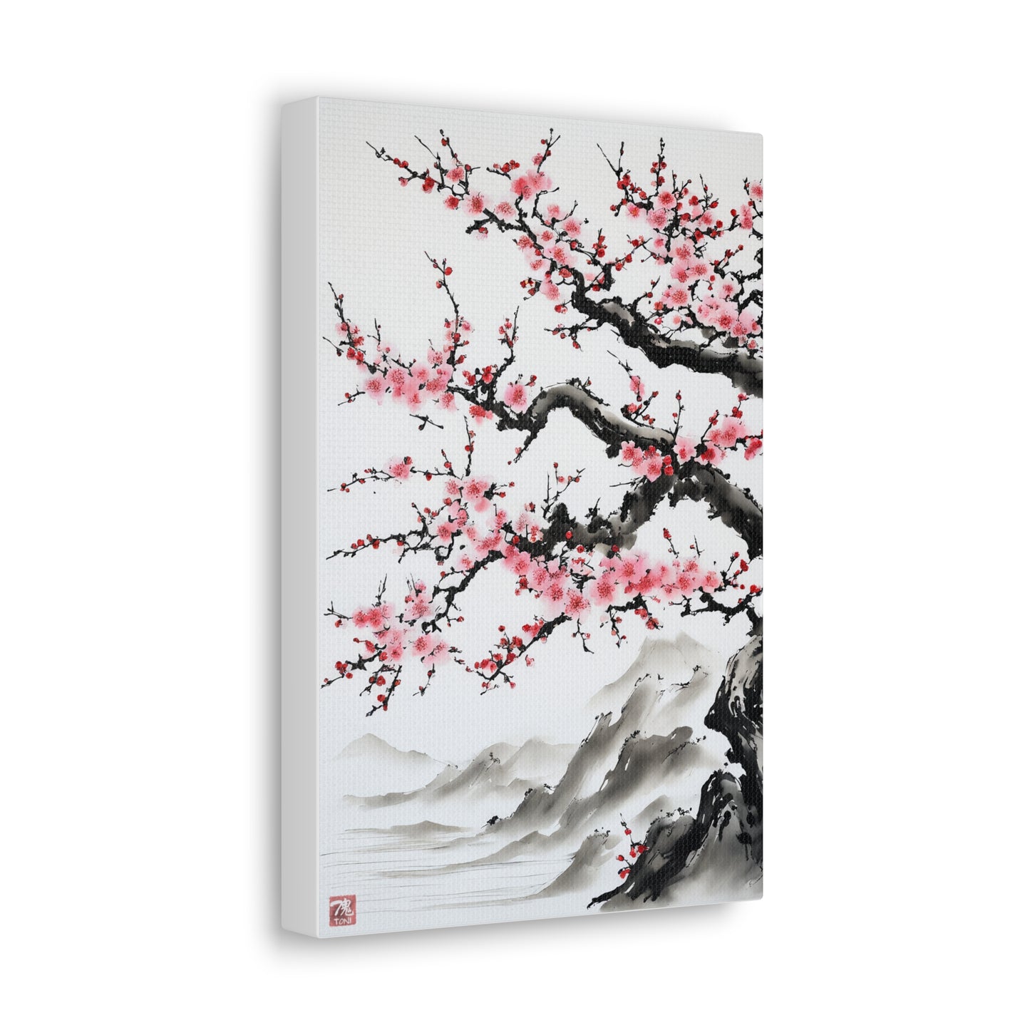 Sumi-e Art - Bodhi Tree • Traditional Japanese Art on high quality Canvas