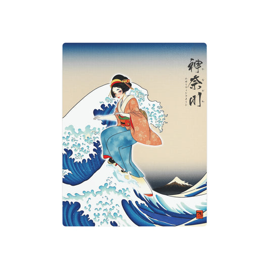 Ukiyo-e Art - Kanagawa Surfing Queen 🇺🇸 US Shipping - Traditional Japanese Art on Metal Poster