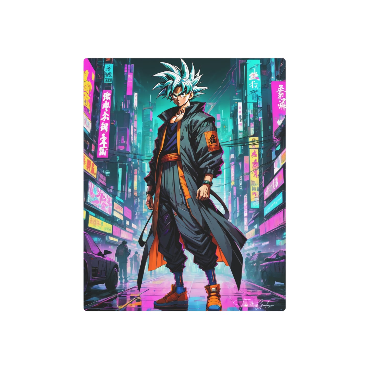 Cyberpunk Ultra Instinct  🇺🇸 US Shipping - Anime Art on Metal Poster