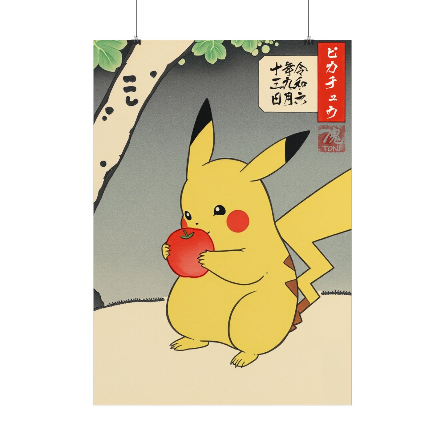 Ukiyo-e Art - Pikachū • Traditional Japanese Art on high quality poster