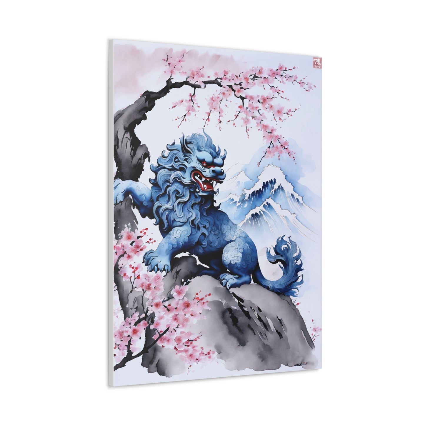 Sumi-e Art - Komainu • Traditional Japanese Art on high quality Canvas