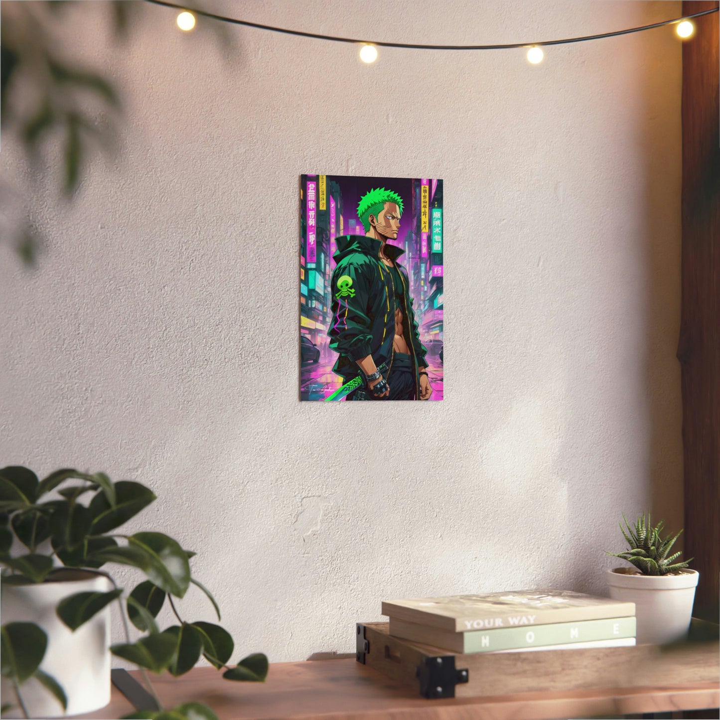 Cyberpunk Zoro 🇩🇪 GER Shipping - Anime Art on Metal Poster