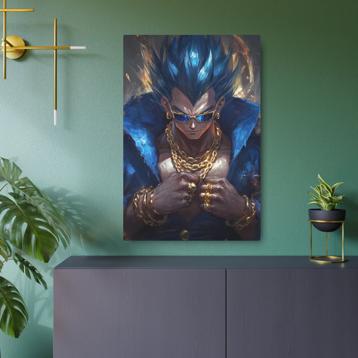 Anime Art - G Vegeta 🇺🇸 US Shipping - Anime Art on Metal Poster