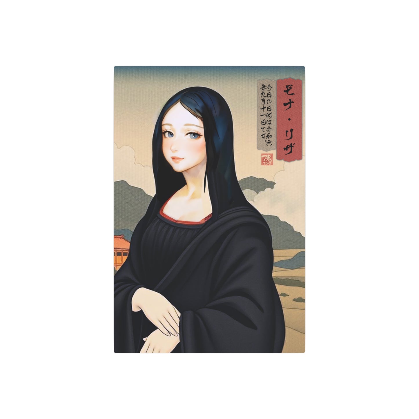 Ukiyo-e Art - Mona Risa 🇺🇸 US Shipping - Traditional Japanese Art on Metal Poster