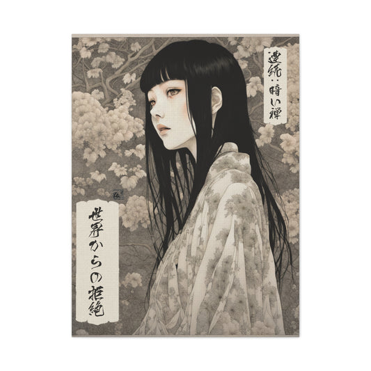 Ukiyo-e Art  - Rejection of the world • Traditional Japanese Art on high quality Canvas