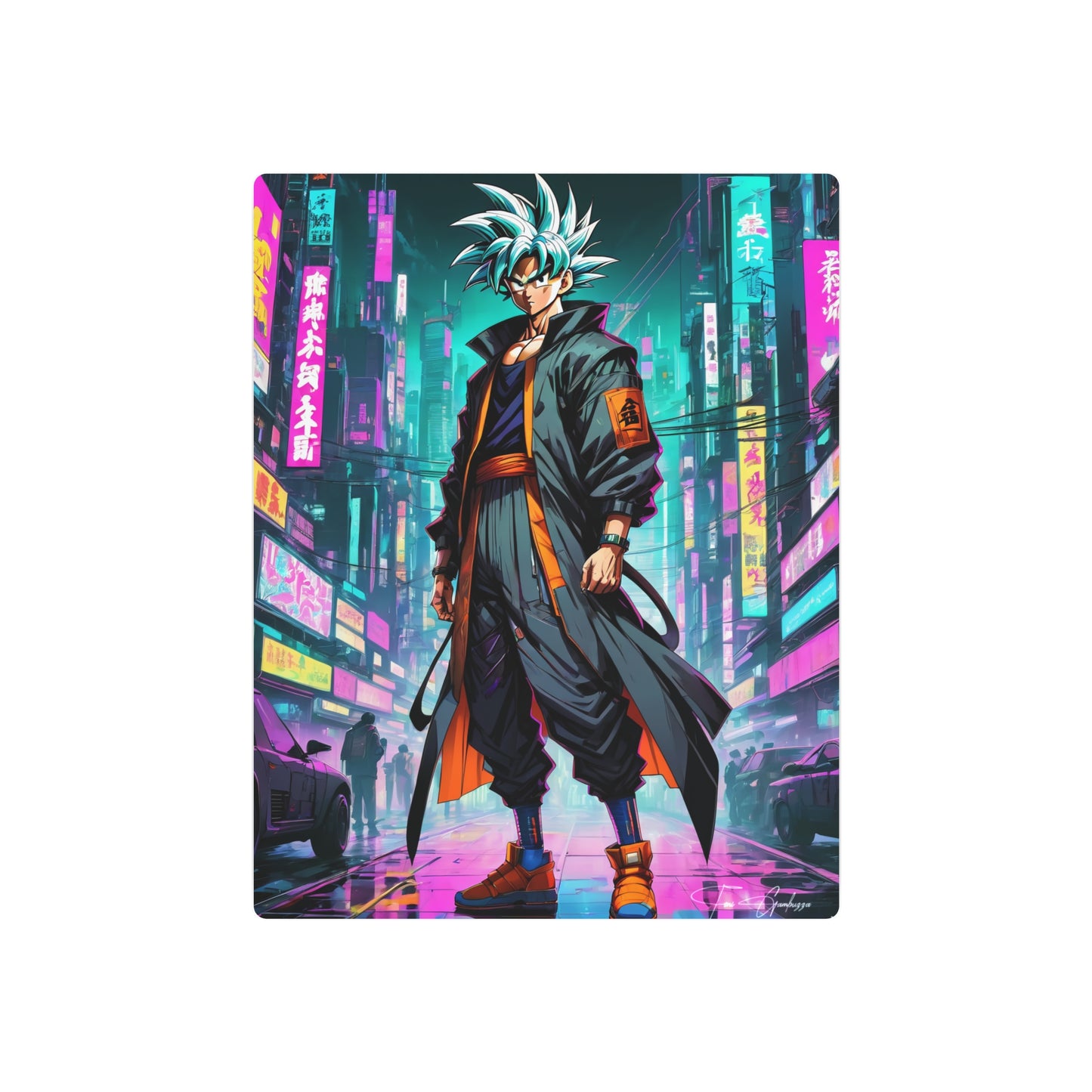 Cyberpunk Ultra Instinct  🇺🇸 US Shipping - Anime Art on Metal Poster