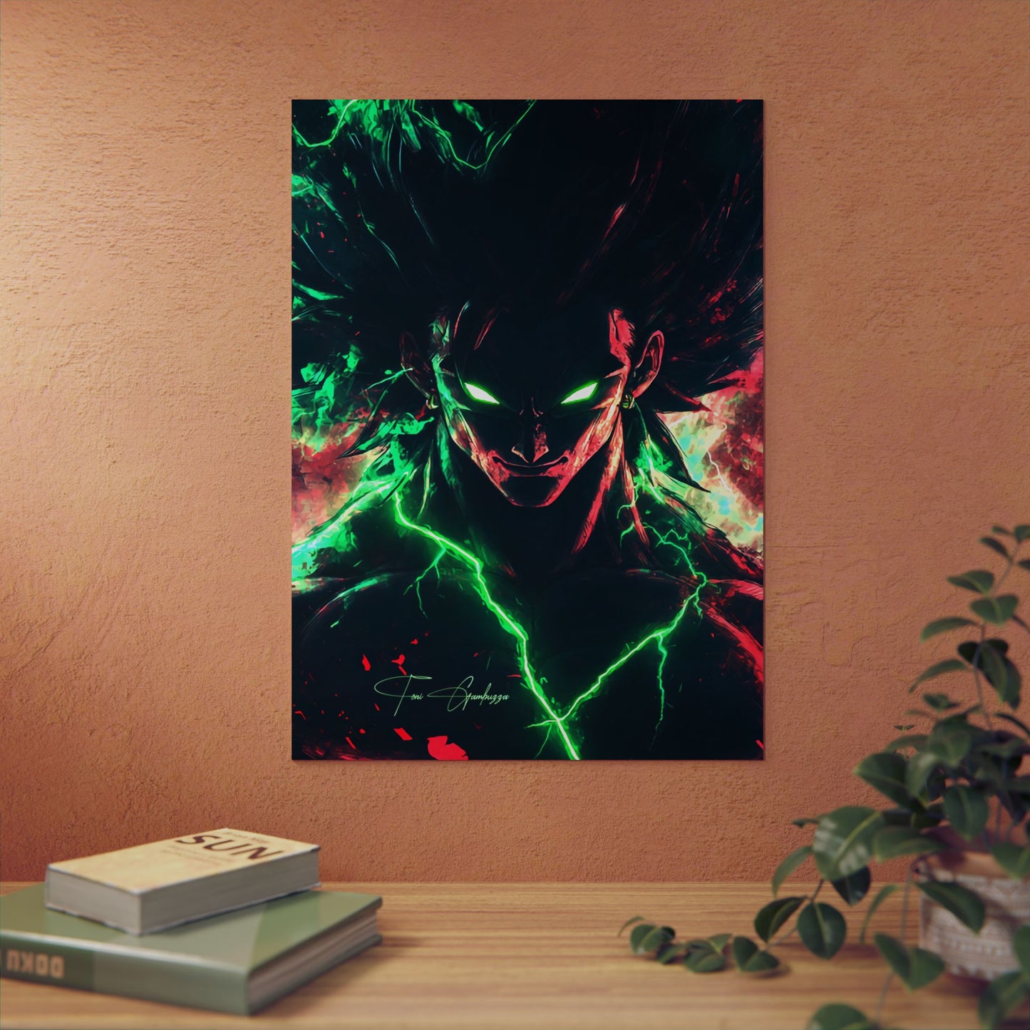 Anime Art - Broly  🇩🇪 GER Shipping - Anime Art on Metal Poster