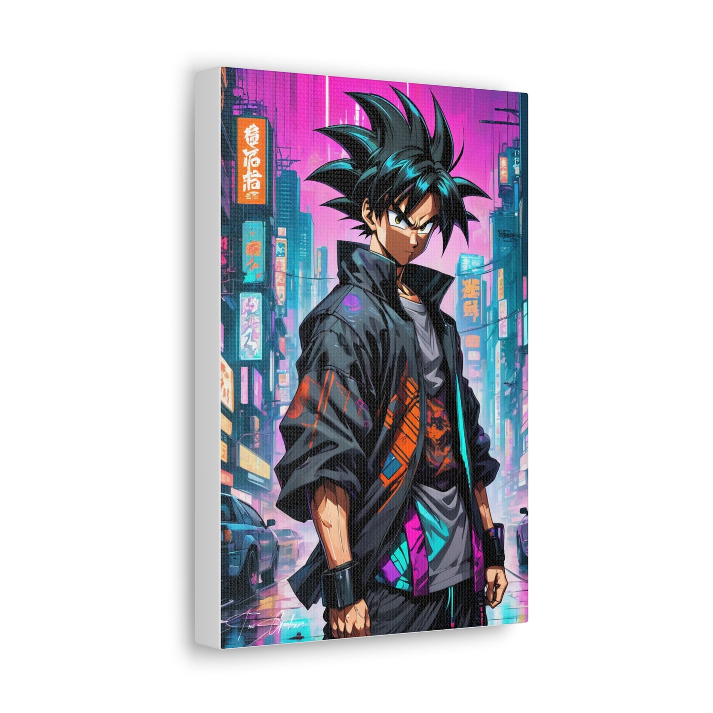 Cyberpunk Son Goku - Anime Art on high quality Canvas