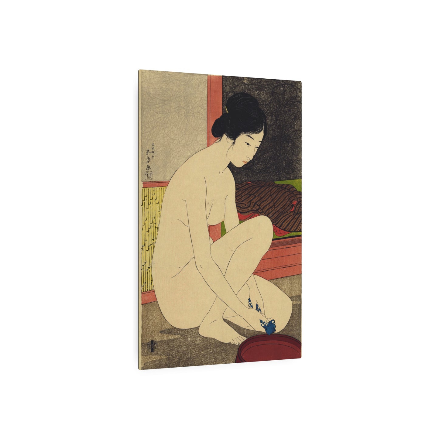 Shin Hanga Art - Goyō Hashiguchi (1915) Yokugo no onna 🇺🇸 US Shipping - Traditional Japanese Art on Metal Poster