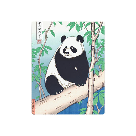 Ukiyo-e Art - Happy Panda 🇺🇸 US Shipping - Traditional Japanese Art on Metal Poster