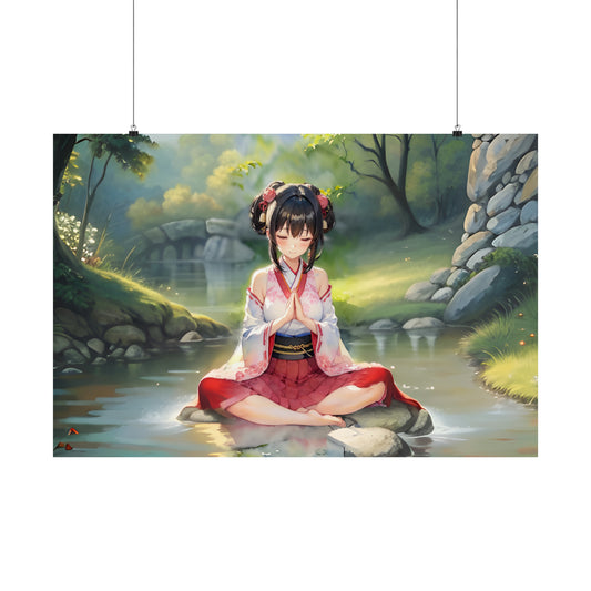 Fine Art Poster - "Meditation Meiko" - High Quality Anime Poster