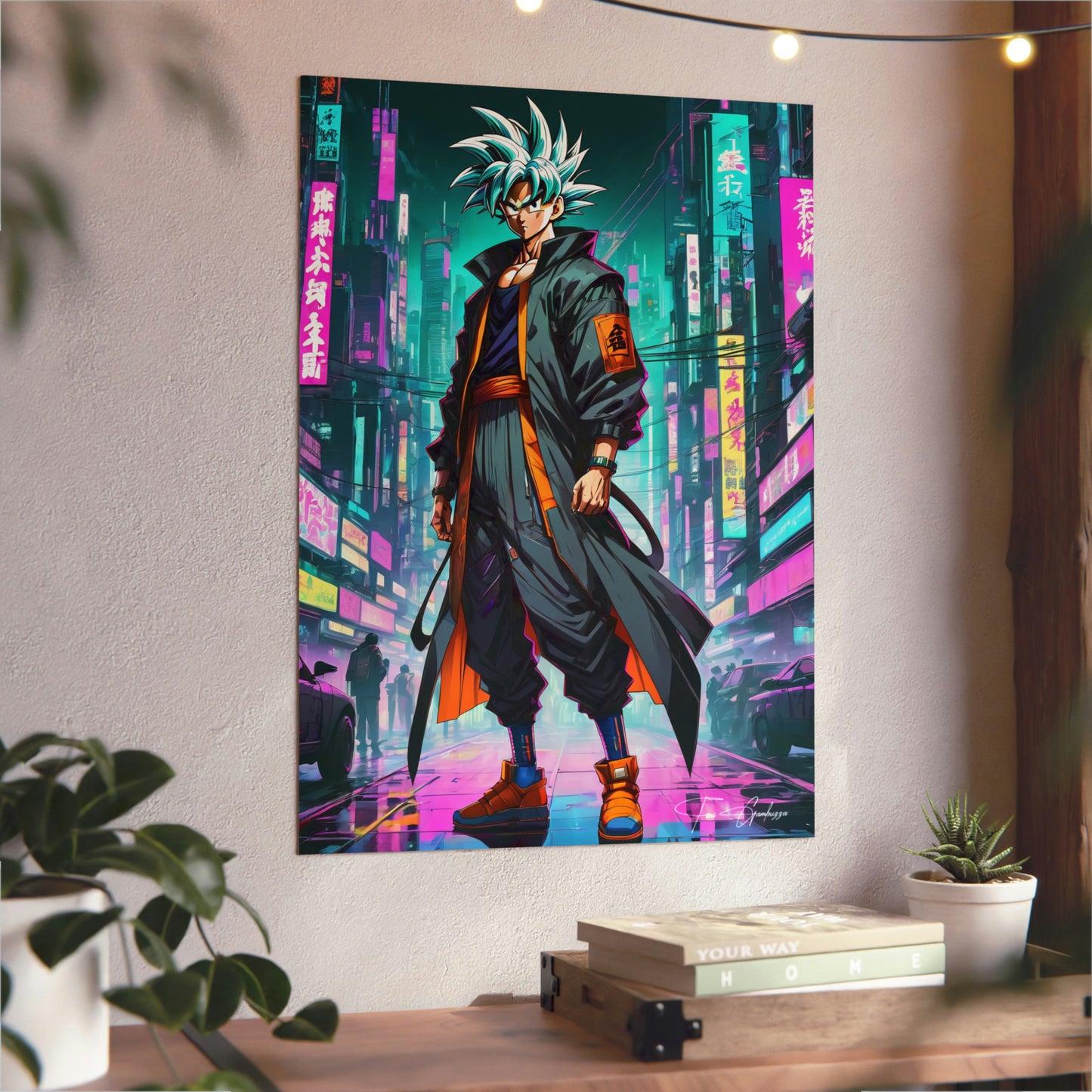 Cyberpunk Ultra Instinct 🇩🇪 GER Shipping - Anime Art on Metal Poster